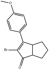 2-bromo-3-(4-methoxyphenyl)-4,5,6,6a-tetrahydropentalen-1(3aH)-one Structure