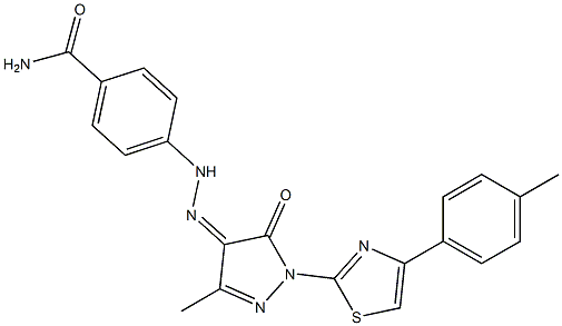 1110776-26-5 4-(2-{3-methyl-1-[4-(4-methylphenyl)-1,3-thiazol-2-yl]-5-oxo-1,5-dihydro-4H-pyrazol-4-ylidene}hydrazino)benzamide