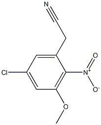 2-(5-chloro-3-methoxy-2-nitrophenyl)acetonitrile 化学構造式