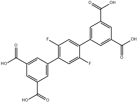 [1,1':4',1''-Terphenyl]-3,3'',5,5''-tetracarboxylic acid, 2',5'-difluoro- Struktur