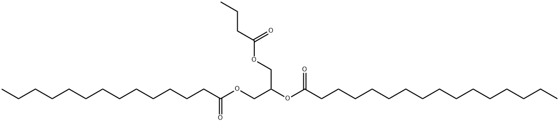 1-Myristoyl-2-Palmitoyl-3-Butyryl-rac-glycerol Structure