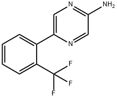 2-Amino-5-(2-trifluoromethylphenyl)pyrazine Structure