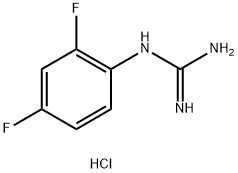 N-(2,4-difluorophenyl)guanidine hydrochloride, 112677-40-4, 结构式