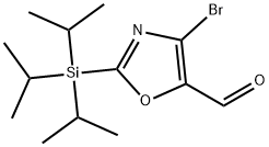 5-Oxazolecarboxaldehyde, 4-bromo-2-[tris(1-methylethyl)silyl]-,1134560-73-8,结构式