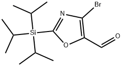 5-Oxazolecarboxaldehyde, 4-bromo-2-[tris(1-methylethyl)silyl]- Structure