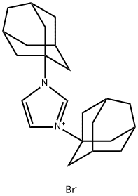 1,3-ビス(1-アダマンチル)-1H-イミダゾール-3-イウム=ブロミド 化学構造式