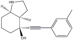 (3aR,4S,7aR)-4-(2-M-tolylethynyl)-octahydro-1H-indol-4-ol Structure