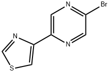 2-Bromo-5-(4-thiazolyl)pyrazine Structure