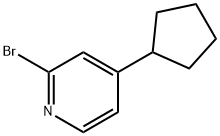 2-Bromo-4-(cyclopentyl)pyridine Struktur