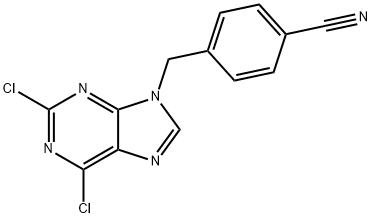 4-((2,6-dichloro-9h-purin-9-yl)methyl)benzonitrile Struktur