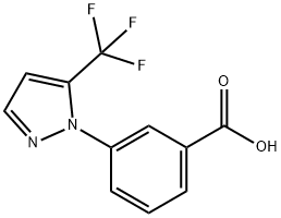 3-[5-(三氟甲基)-1H-吡唑-1-基]苯甲酸 结构式