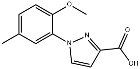 1-(2-methoxy-5-methylphenyl)-1H-pyrazole-3-carboxylic acid Struktur