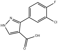 1152540-21-0 3-(3-chloro-4-fluorophenyl)-1H-pyrazole-4-carboxylic acid