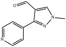 1-甲基-3-(吡啶-4-基)-1H-吡唑-4-甲醛 结构式