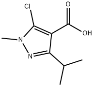 5-chloro-1-methyl-3-(propan-2-yl)-1H-pyrazole-4-carboxylic acid Struktur