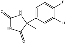5-(3-氯-4-氟苯基)-5-甲基咪唑烷-2,4-二酮 结构式