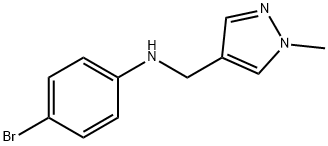 4-bromo-N-[(1-methyl-1H-pyrazol-4-yl)methyl]aniline Structure