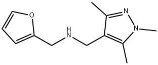 (furan-2-ylmethyl)[(1,3,5-trimethyl-1H-pyrazol-4-yl)methyl]amine 化学構造式
