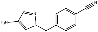 4-[(4-氨基-1H-吡唑-1-基)甲基]苯甲腈 结构式