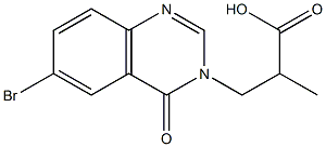 3-(6-Bromo-4-oxoquinazolin-3(4H)-yl)-2-methylpropanoic acid Struktur