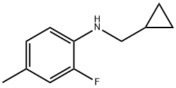 N-(环丙基甲基)-2-氟-4-甲基苯胺,1154386-24-9,结构式