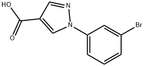 1-(3-bromophenyl)-1H-pyrazole-4-carboxylic acid Struktur