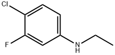 4-chloro-N-ethyl-3-fluoroaniline 化学構造式