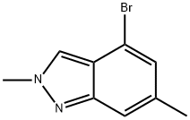 4-Bromo-2,6-dimethyl-2H-indazole 化学構造式