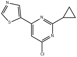 4-Chloro-6-(5-thiazolyl)-2-cyclopropylpyrimidine|