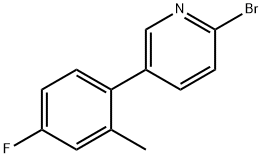 2-Bromo-5-(4-fluoro-2-methylphenyl)pyridine Structure