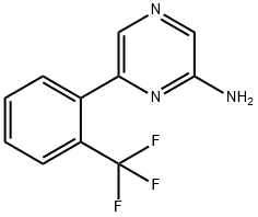 2-Amino-6-(2-trifluoromethylphenyl)pyrazine,1159816-80-4,结构式