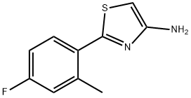 4-Amino-2-(4-fluoro-2-methylphenyl)thiazole,1159816-85-9,结构式