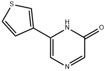 2-Hydroxy-6-(3-thienyl)pyrazine 化学構造式