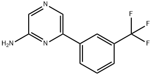 2-Amino-6-(3-trifluoromethylphenyl)pyrazine Structure