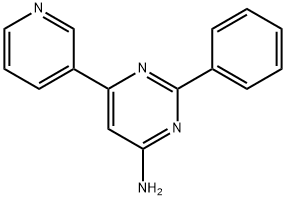 4-Amino-2-phenyl-6-(3-pyridyl)pyrimidine Structure