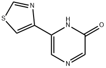2-Hydroxy-6-(4-thiazolyl)pyrazine 化学構造式