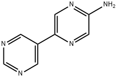 2-Amino-5-(5-pyrimidyl)pyrazine Structure