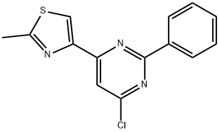 4-Chloro-2-phenyl-6-(2-methyl-4-thiazolyl)pyrimidine Structure