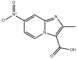 2-methyl-7-nitroimidazo[1,2-a]pyridine-3-carboxylic acid 化学構造式