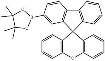 4,4,5,5-tetramethyl-2-(spiro[fluorene-9,9'-xanthene]-2-yl)-1,3,2-dioxaborolane Struktur