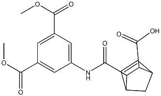 3-{[3,5-bis(methoxycarbonyl)anilino]carbonyl}bicyclo[2.2.1]hept-5-ene-2-carboxylic acid Structure