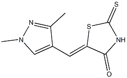 5-[(1,3-dimethyl-1H-pyrazol-4-yl)methylene]-2-thioxo-1,3-thiazolidin-4-one Structure