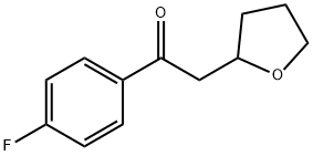 α-(テトラヒドロフラン-2-イル)-4′-フルオロアセトフェノン 化学構造式
