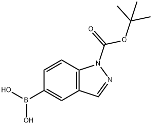 1-BOC-INDAZOLE-5-BORONIC ACID,1167418-12-3,结构式