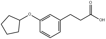 3-[3-(cyclopentyloxy)phenyl]propanoic acid Struktur