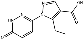 5-ETHYL-1-(6-HYDROXYPYRIDAZIN-3-YL)-1H-PYRAZOLE-4-CARBOXYLIC ACID Struktur