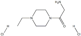 2-amino-1-(4-ethylpiperazin-1-yl)ethan-1-one dihydrochloride Struktur