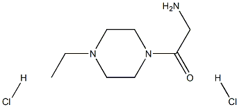 2-amino-1-(4-ethylpiperazin-1-yl)ethan-1-one dihydrochloride 化学構造式