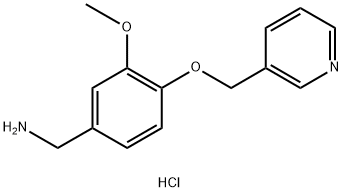 [3-methoxy-4-(pyridin-3-ylmethoxy)phenyl]methanamine hydrochloride Structure