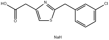 sodium 2-{2-[(3-chlorophenyl)methyl]-1,3-thiazol-4-yl}acetate,1171566-72-5,结构式